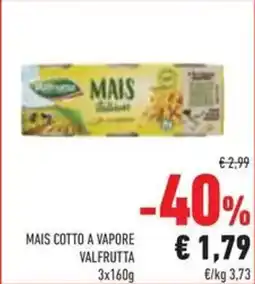 Conad Mais cotto a vapore VALFRUTTA offerta