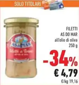 Conad Filetti as do mar all'olio di oliva offerta
