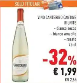 Conad Vino canterino cantine riunite offerta