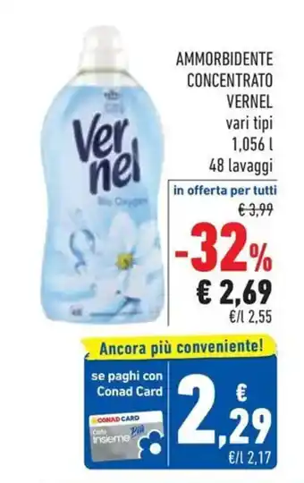 Conad Ammorbidente concentrato VERNEL offerta