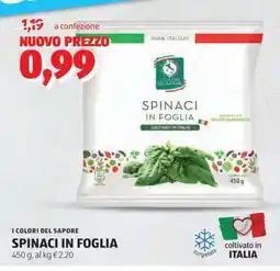 ALDI SPINACI IN FOGLIA offerta