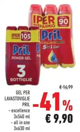 Conad Gel per lavastoviglie PRIL offerta