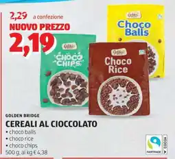 ALDI GOLDEN BRIDGE CEREALI AL CIOCCOLATO offerta
