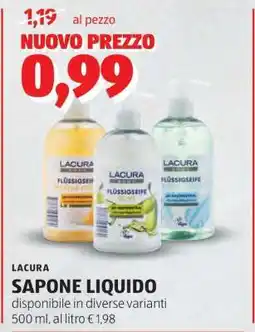 ALDI LACURA SAPONE LIQUIDO offerta