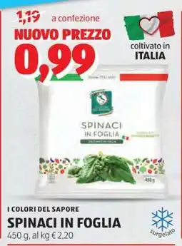 ALDI SPINACI IN FOGLIA offerta