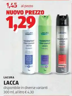 ALDI LACURA LACCA offerta