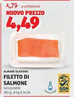ALDI ALMARE SEAFOOD FILETTO DI SALMONE offerta