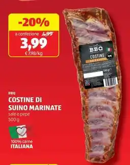 ALDI BBQ COSTINE DI SUINO MARINATE offerta