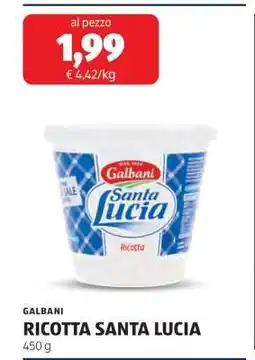 ALDI GALBANI Ricotta Santa Lucia offerta