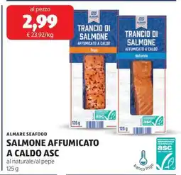 ALDI ALMARE SEAFOOD SALMONE AFFUMICATO A CALDO ASC offerta
