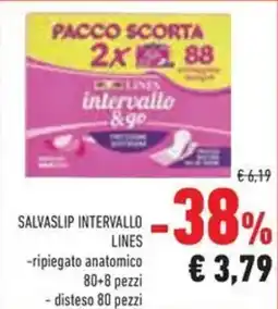 Conad Salvaslip intervallo LINES offerta