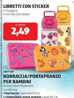 ALDI CROFTON BORRACCIA/PORTAPRANZO PER BAMBINI offerta