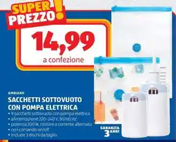 ALDI AMBIANO SACCHETTI SOTTOVUOTO CON POMPA ELETTRICA offerta