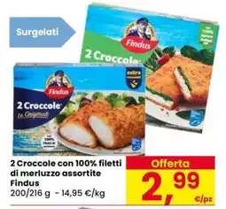 Eurospar 2 Croccole con 100% filetti di merluzzo assortite offerta