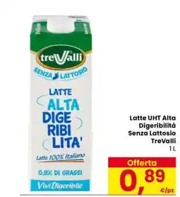 Eurospar LATTE UHT ALTA DIGERIBILITA’ SENZA LATTOSIO TREVALLI offerta