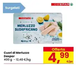Eurospar Cuori di merluzzo DESPAR offerta
