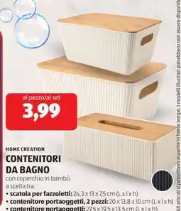 ALDI CONTENITORI DA BAGNO offerta