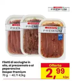 Eurospar Filetti di acciughe in olio, al prezzemolo o al peperoncino offerta