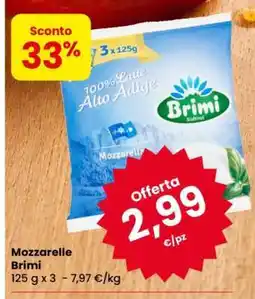 Eurospar Mozzarelle Brimi offerta