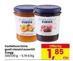 Eurospar Confettura Extra gusti classici assortiti Zuegg offerta
