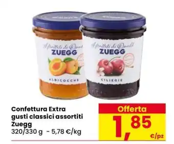 Eurospar Confettura Extra gusti classici assortiti Zuegg offerta