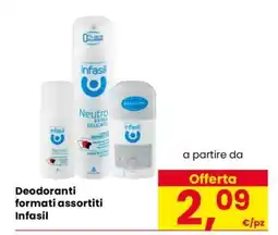 Eurospar Deodoranti formati assortiti Infasil offerta