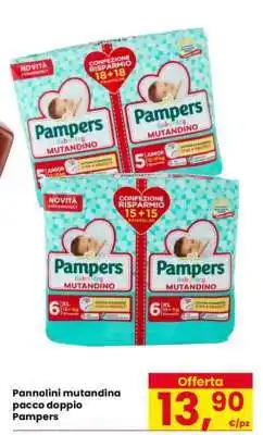 Eurospar Pannolini mutandina pacco doppio Pampers offerta