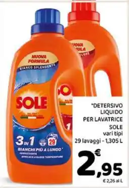 Conad Detersivo Liquido per Lavatrice Sole offerta