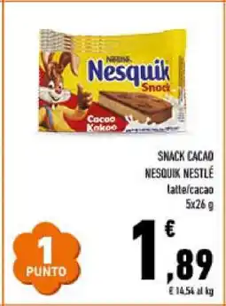 Conad SNACK CACAO NESQUIK NESTLÉ offerta