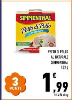 Conad PETTO DI POLLO AL NATURALE SIMMENTHAL 133 g offerta