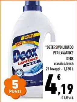 Conad Detersivo Liquido per Lavatrice Deox offerta