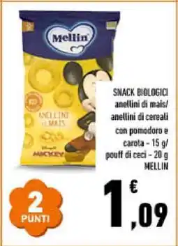 Conad Mellin Snack Biologici offerta