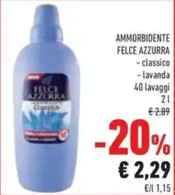 Conad Ammorbidente felce azzurra classico, lavanda offerta