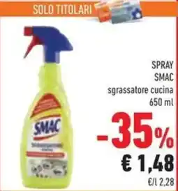 Conad Spray smac sgrassatore cucina offerta