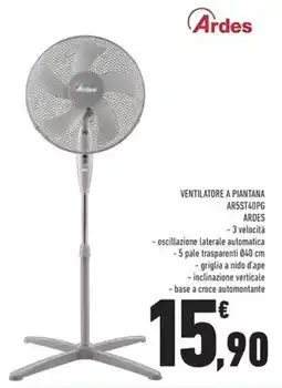 Conad Ardes ventilatore a piantana AR5ST40PG offerta