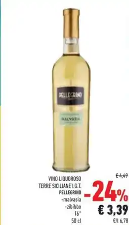 Conad Vino liquoroso terre siciliane i.g.t. PELLEGRINO offerta