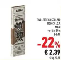 Conad Tavolette cioccolato modica i.g.p. ASSAI offerta