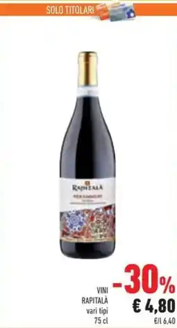 Conad Vini rapitalà offerta