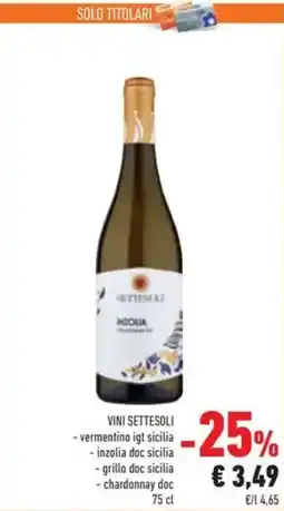 Conad Vini settesoli offerta