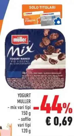 Conad Yogurt muller mix offerta