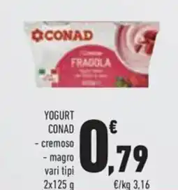 Conad Yogurt conad cremoso, magro offerta