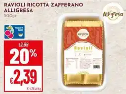 Pan Ravioli ricotta zafferano ALLIGRESA offerta