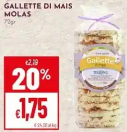 Pan Gallette di mais MOLAS offerta