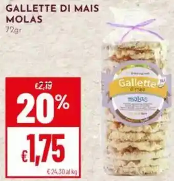 Pan Gallette di mais MOLAS offerta