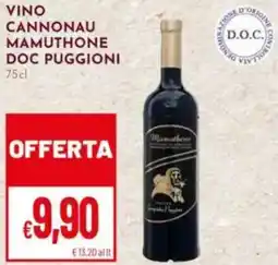 Pan Vino cannonau mamuthone doc puggioni offerta