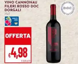 Pan Vino cannonau fileri rosso doc DORGALI offerta