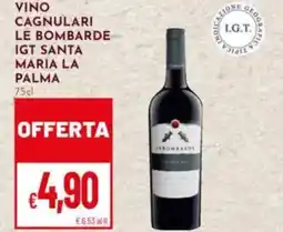 Pan Vino cagnulari le bombarde igt santa maria la palma offerta