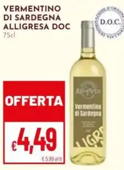 Pan Vermentino di sardegna alligresa doc offerta