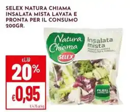 Pan Selex natura chiama insalata mista lavata e pronta per il consumo offerta