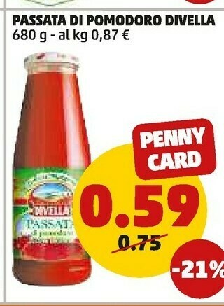PENNY Passata di pomodoro 680 g(ml) offerta